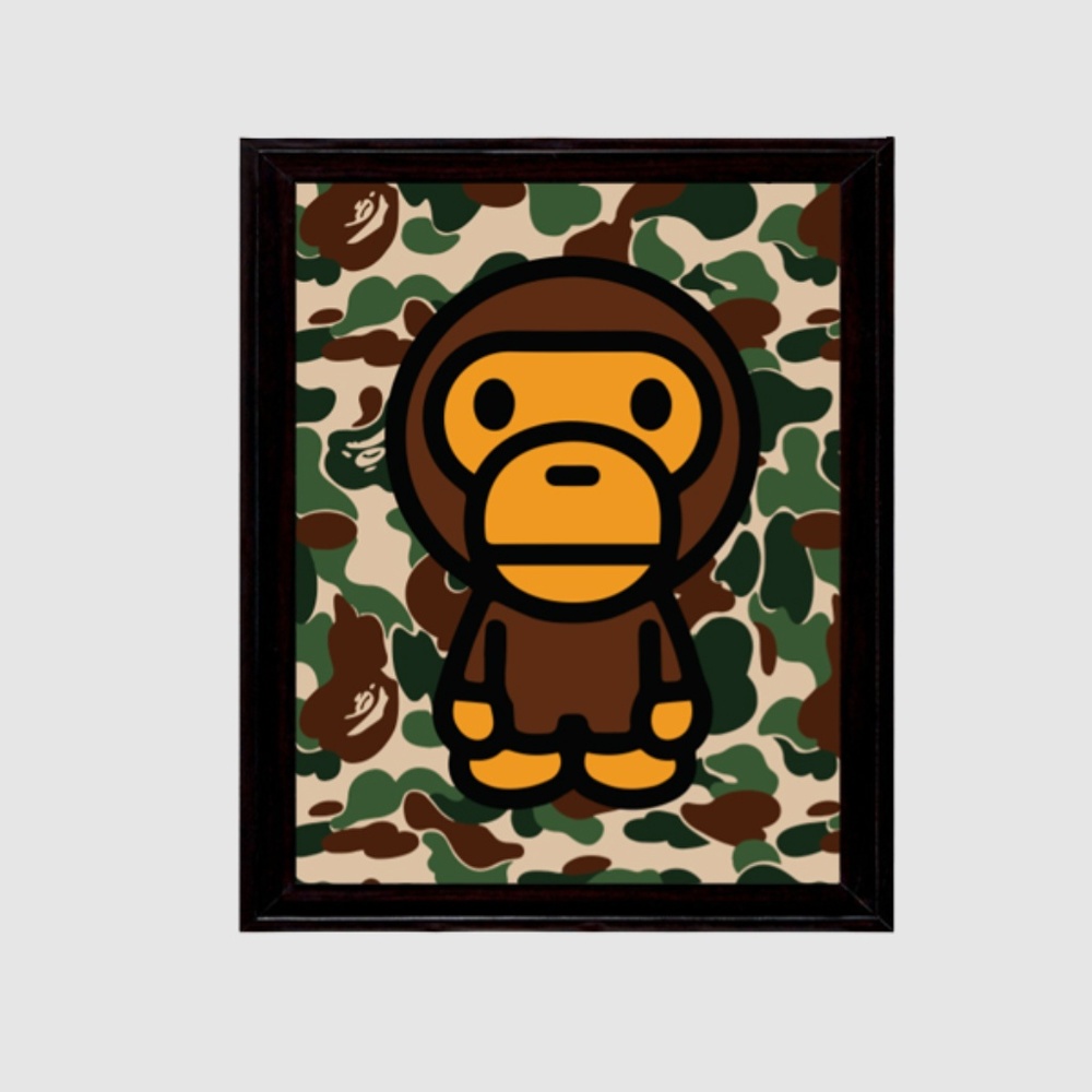 A BATHING APE BAPE BABY MILO CAMO 11x17 ART PRINT